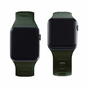 3mk silikoonrihm Apple Watchile, 38/40/41/42 mm, tumeroheline, väike suurus