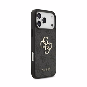 Case Guess PU 4G Metal Logo Apple iPhone 18 Pro Max grey