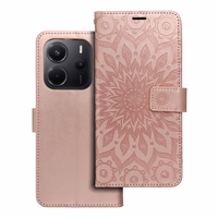 MEZZO Book ümbris jaoks XIAOMI Redmi Note 14 5G mandala rose kuldne
