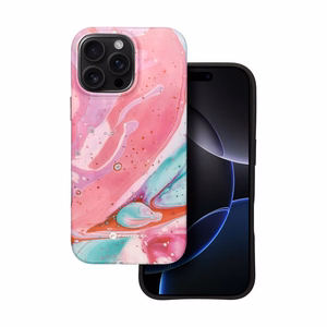 Ümbris jaoks iPhone 16 PRO MAX Forcell F-Protect Mirage compatible with Magsafe Military Drop-Test roosa marble