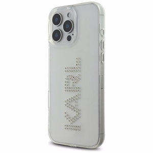 Karl Lagerfeld IML Rhinestones Logo iPhone 16 Pro Ümbris - Clear