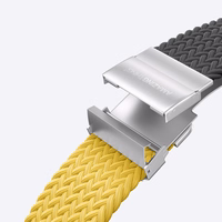 Set of 2 AmazingThing Blend Band jaoks Apple Watch 45/46/49mm - Kollane-Must/Must