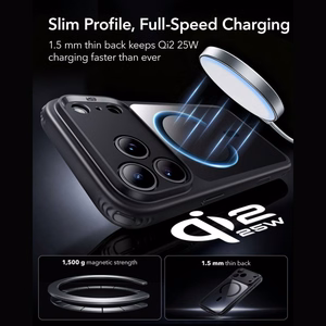 ESR Classic Hybrid MagSafe ümbris mudelile iPhone 18 Pro / 17 Pro – läbipaistev must