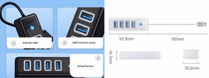 ORICO 4-Port USB 3.0 Jaotur USB 3.0 PW4U-U3
