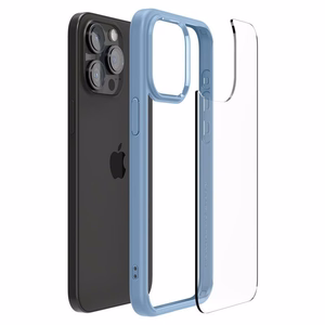 Spigen Crystal Hybrid Ümbris jaoks iPhone 15 Pro Max - Clear sinine