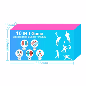 Nintendo Lüliti Spordi 10-in-1 Family Accessory Pakk - punane and sinine