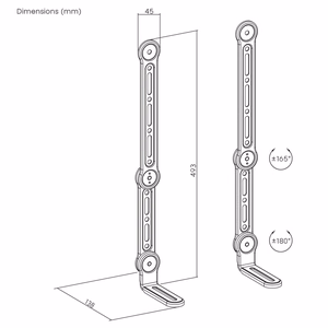 Maclean MC-334 – ribakõlari kinnitus, universaalne VESA-kinnitus, kuni 15 kg