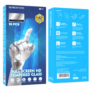 Borofone Tempered glass BF6 Diamond Armor Full Screen HD jaoks Iphone 16e/14/13/13 Pro - 10 pieces
