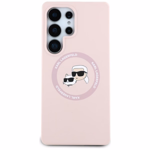 KARL LAGERFELD ümbris jaoks SAMSUNG S25 Ultra KLHMS25LSKCHTCP (Magnetic Silicone Double Heads) roosa
