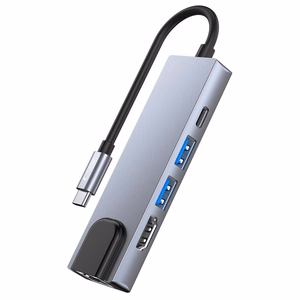HUB Tech-Protect V3 5in1 USB-C - USB-A 3.0 / USB-A 2.0 / USB-C / HDMI / RJ45 - hall