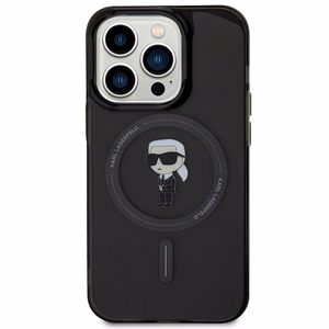 KARL LAGERFELD ümbris jaoks IPHONE 15 Pro KLHMP15LHFCKNOK (Ikonik + MAG) must