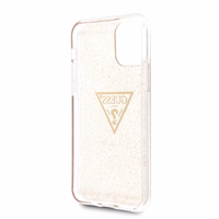 Guess GUHCN58SGTLGO iPhone 11 Pro kuldne/kuldne kõva ümbris Glitter Triangle