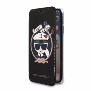 Karl Lagerfeld Signature Glitter iPhone X/Xs Ümbris - must