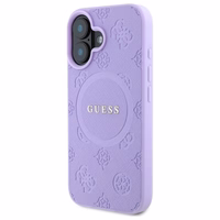 Guess Saffiano Peony Classic Logo MagSafe iPhone 16 Ümbris - Lilla