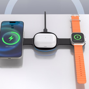 Dudao A11S 3-in-1 juhtmevaba laadija, ühilduv MagSafe, nutitelefoni, nutikella, kõrvaklappidega - must