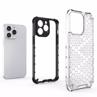 Honeycomb ümbris iPhone 14 Pro Maxi soomustatud hübriidkate läbipaistev