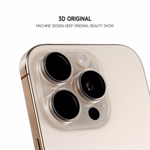Tempered glass Tel Protect 3D Lens on camera for Iphone 15 Pro/15 Pro Max transparent (lens 3 pieces)