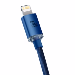 Кабель USB Baseus "Crystal Shine" синий Type-C / Lightning 200 см (до 20W)