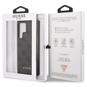 Guess 4G Metal kuldne Logo ümbris jaoks Samsung Galaxy S24 Ultra - must