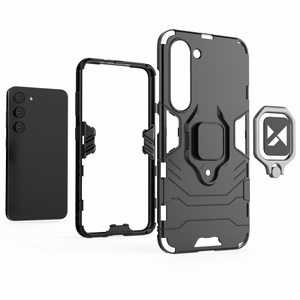 Чехол Wozinsky Ring Armor для Samsung Galaxy S23+ бронированный с магнитным кольцом-держателем чёрный