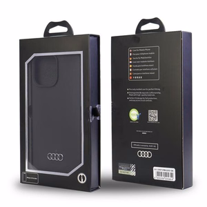 Audi силиконовый чехол iPhone 13 Pro Max 6.7" чёрный/чёрный хардкейс AU-LSRIP13PM-Q3/D1-BK