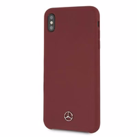 Mercedes Silicone Line ümbris iPhone Xs Max'ile - punane