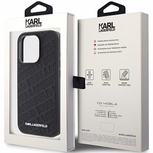 KARL LAGERFELD ümbris jaoks IPHONE 15 Pro KLHCP15LPQKPMK (Quilted Pattern) must