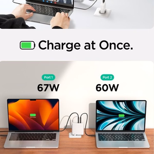 Spigen ArcStation Pro Charger + USB-C 140-W Cable - Valge