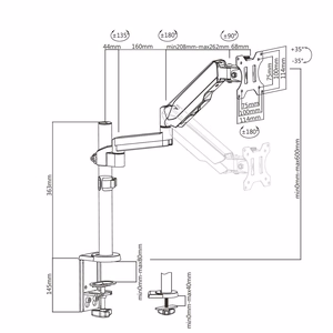 Maclean MC-775 monitor mount / stand 81.3 cm (32") hall Desk