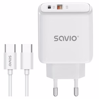 Savio LA-13 mobile device charger Universal valge AC Fast charging Indoor