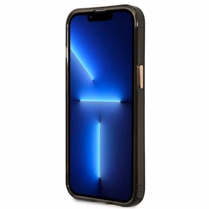 Guess Gold Outline Translucent MagSafe чехол для iPhone 13 Pro Max - чёрный