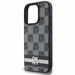 DKNY Checkered Pattern & Printed Stripes Ümbris jaoks iPhone 16 Pro - Must