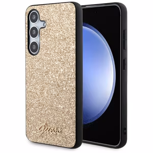 GUESS ümbris jaoks SAMSUNG S24 GUHCS24SHGGSHD (Glitter Script) kuldne