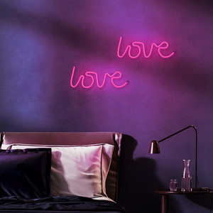 Neon LED Light LOVE roosa Bat + USB FLNE05 Forever Light