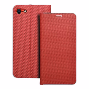 LUNA Book Carbon jaoks IPHONE 7 / 8 / SE 2020 / SE 2022 punane