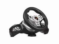 NanoRS RS700 Gaming Controller must, hõbedane USB Steering wheel Analogue / Digital Android, PC, PlayStation 4, Playstation 3, Xbox One.