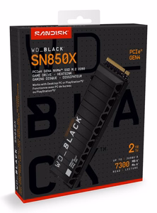 Western Digital must WD_BLACK™ SN850X NVMe™ SSD POWERED BY SANDISK 2 TB, [With Heatsink]
