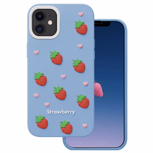 Maasika ümbris iPhone 11 sinine