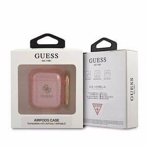Guess GUA2UCG4GP AirPodsi ümbris roosa/roosa Glitter Collection