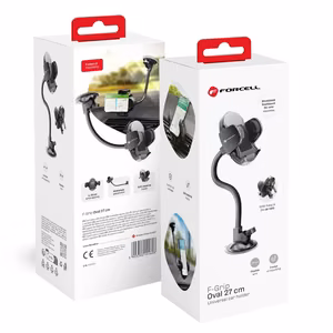 Car phone hoidja Forcell F-Grip Oval 27 cm windshield / dashboard / air vent must