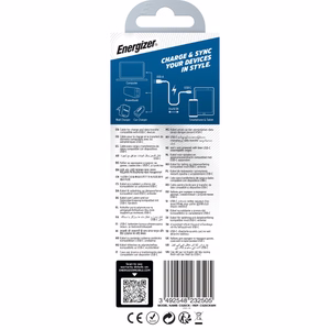 Energizer Ultimate C520CKWH USB-A–USB-C laadimis- ja andmekaabel, 2 m, valge