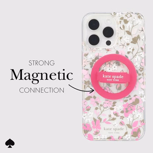 Kate Spade New York Magnetic Loop Grip MagSafe'i magnetiline sõrmehoidik telefonile, „Pom Pom Pink“