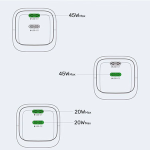 Unitek GaN võrgulaadija 45W 2x USB-C PD 3.0 QC