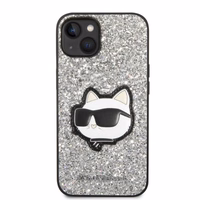 Karl Lagerfeld KLHCP14SG2CPS iPhone 14 6.1" hõbedane/hõbedane hardcase Glitter Choupette Patch