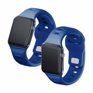 3mk silikoonrihm Apple Watchile, 42/44/45/46/49 mm, sinine, suur suurus
