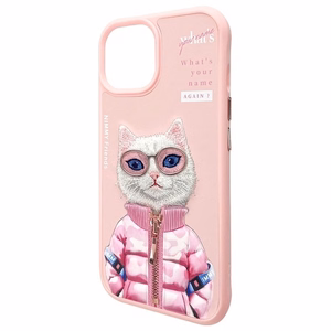 Nimmy Cool&Cute 2.0 Cat Ümbris jaoks iPhone 15 - Roosa