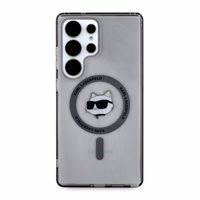 Karl Lagerfeld Button Choupette Head Printed Logo MagSafe Samsung Galaxy S25 Ultra ümbris must