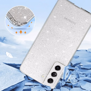 Crystal Glitter Ümbris jaoks Samsung Galaxy S21 FE Hõbedane