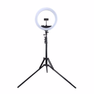 LED Ring Lamp 34.5cm koos Tripod Alus up to 1.85m, Mirror, Phone Clamp, USB