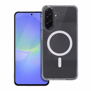 Drop Glue Colorful Ring Mag Cover compatible with MagSafe jaoks SAMSUNG A36 valge